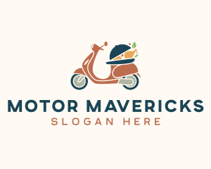 Chicken Food Motorcycle Delivery logo design