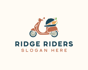 Chicken Food Motorcycle Delivery logo design