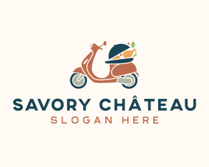 Chicken Food Motorcycle Delivery logo design