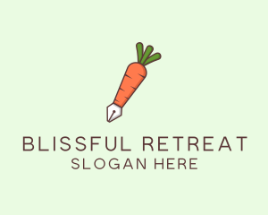 Carrot Pen Vegetable logo