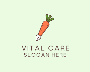 Carrot Pen Vegetable logo