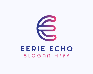 Gradient Software Letter E logo design