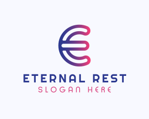 Gradient Software Letter E logo design