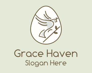 Holy Dove Easter Egg Logo