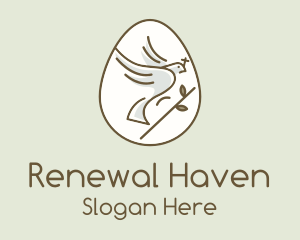 Holy Dove Easter Egg logo design