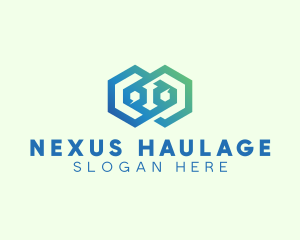 Hexagon Geometric Tech logo design