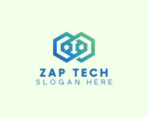 Hexagon Geometric Tech logo design