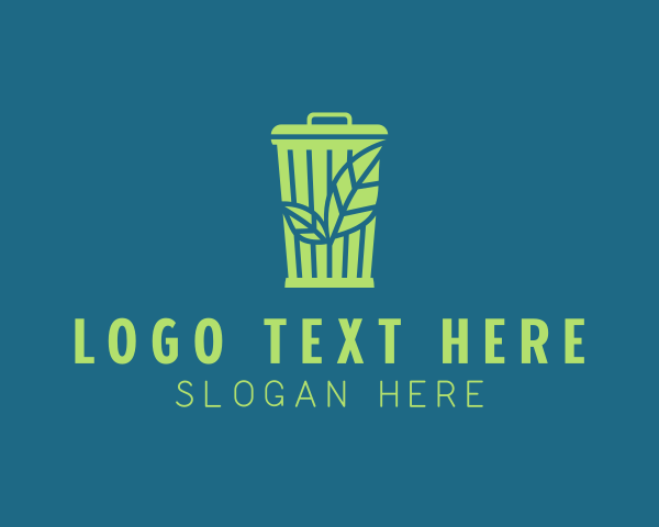 Eco Leaf Trash Bin logo