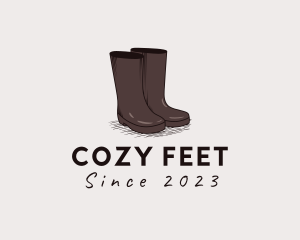 Simple Rubber Boots logo design