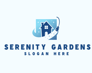 Home Apartment Cleaning logo design