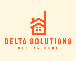 Home Real Estate Letter D logo design