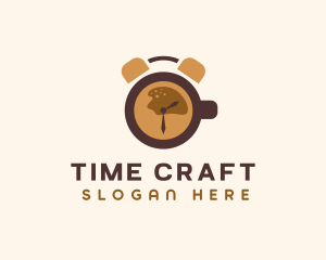 Coffee Time Clock  logo design