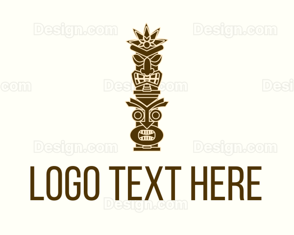 Tiki Totem Pole Logo