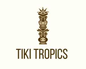 Tiki Totem Pole  logo design