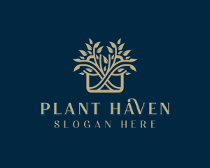 Tree Planting Gardening logo design