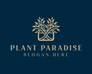 Tree Planting Gardening logo design