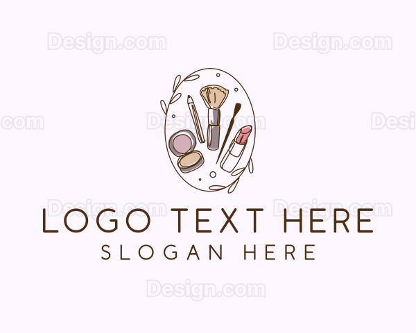 Feminine Makeup Cosmetics Logo