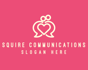 Communication Lovely Couple logo design