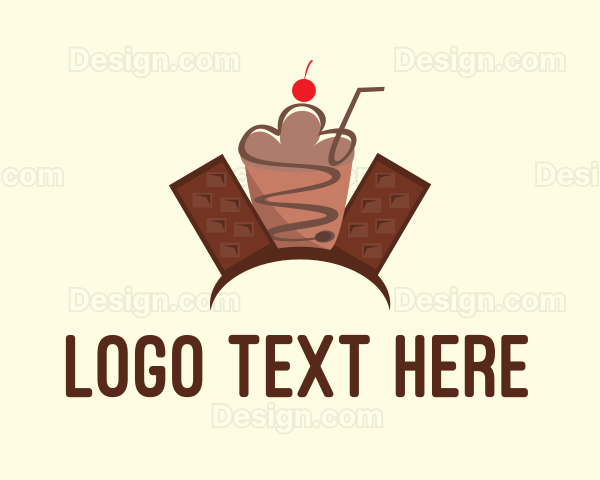 Sweet Chocolate Milkshake Logo