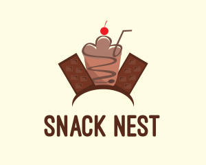 Sweet Chocolate Milkshake  logo design