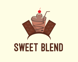 Sweet Chocolate Milkshake  logo design