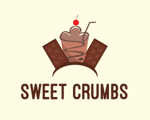 Sweet Chocolate Milkshake  logo design