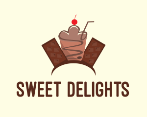 Sweet Chocolate Milkshake  logo design