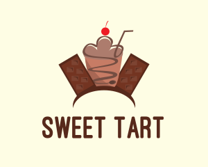 Sweet Chocolate Milkshake  logo design