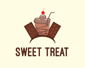 Sweet Chocolate Milkshake  logo design