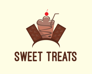 Sweet Chocolate Milkshake  logo design