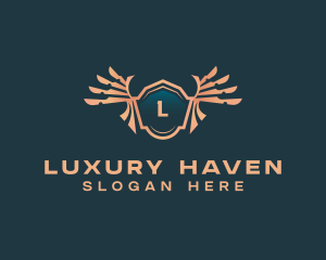 Luxury Wings Crest logo design