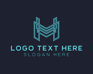 Technology Startup Letter logo