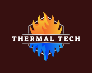 Heating Cooling Thermal Ventilation logo design