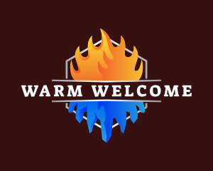 Heating Cooling Thermal Ventilation logo design