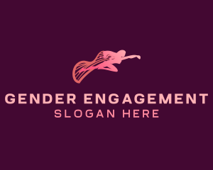 Pink Superhero Lady logo