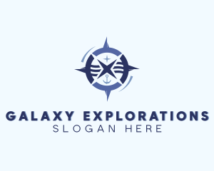 Travel Navigation Compass logo design