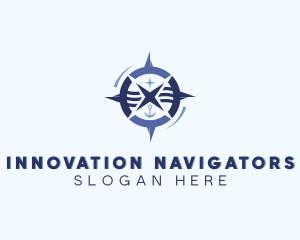 Travel Navigation Compass logo design