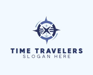 Travel Navigation Compass logo design