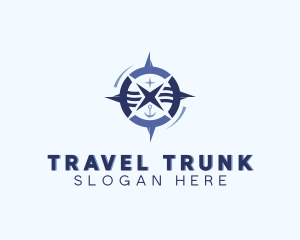 Travel Navigation Compass logo design