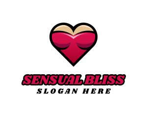 Seductive Lady Heart logo design