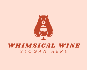 Bear Liquor Winery logo design