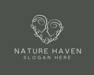 Nature Psychology Heart logo design