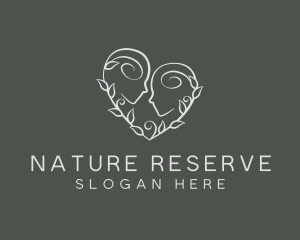 Nature Psychology Heart logo design