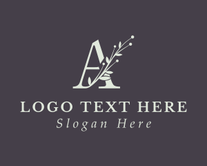 Green Foliage Letter A logo