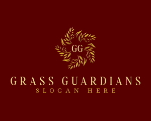 Natural Leaf Grass logo design