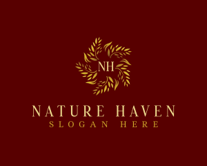 Natural Leaf Grass logo design