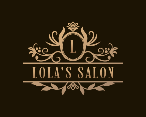 Stylish Floral Salon logo design