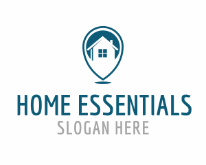 House Pin Location logo design