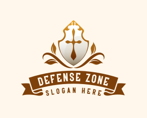 Medieval Protection Shield logo design