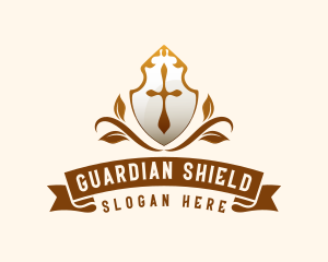 Medieval Protection Shield logo design